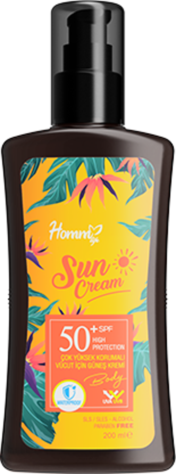 Homm Life Vücut İçin Yüksek Korumalı Güneş Kremi 200ml - Image 1