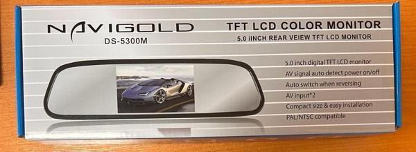 MCM Group NAVILGOLD DS-5300M DİKİZ AYNASI GERİ GÖRÜŞ KAMERALI 5'' HD EKRAN 2 VİDEO GİRİŞLİ - Image 1