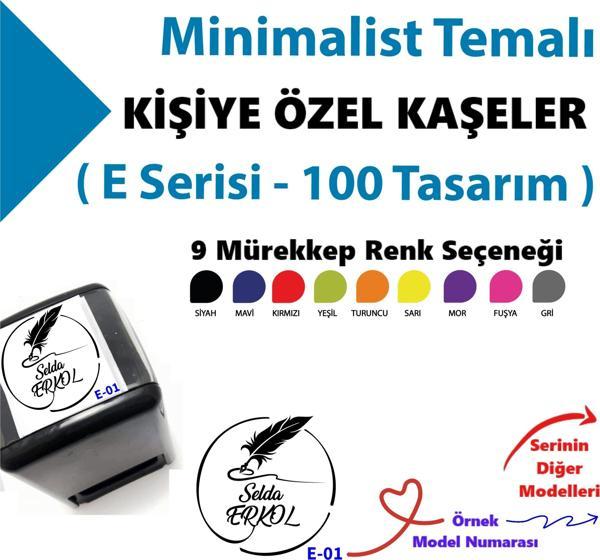 Kişiye Özel Kitap Damgası, İsimli Kaşeler, Hediyelik Kaşe E Serisi (100 Model) - Image 1