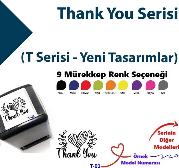 Teşekkür Kaşesi, Thank You Butik Firmalara Kaşe, Renkli Kaşeler, Butiklere Kaşe T Serisi - Image 1