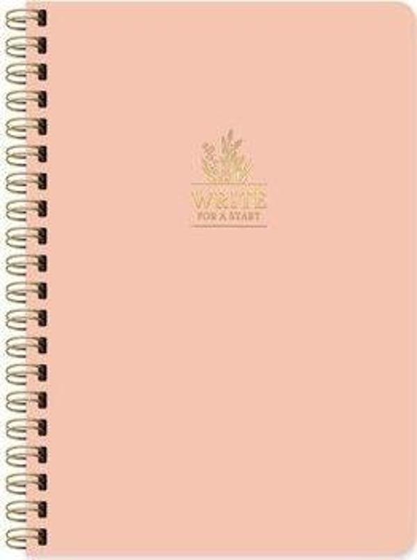 Keskin Color A5 96 Yaprak Çizgili Sert Kapak Spiralli Start Defter Somon - Image 1