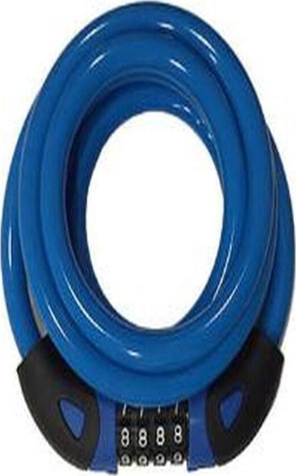 Zozo - 4 Lü Şifreli Halat Kilit 3.8X12X180Cm - Mavi - Image 1