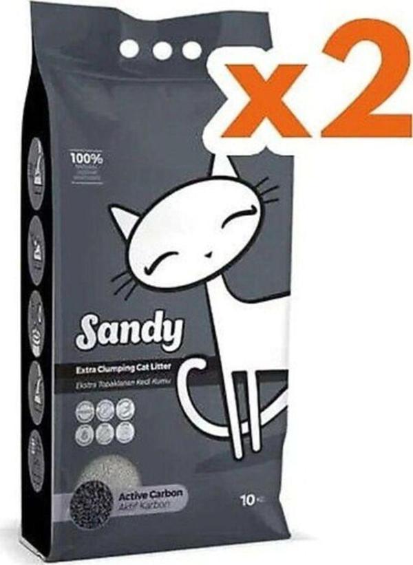 Aktif Karbonlu Ekstra Topaklanan Kedi Kumu (10KG) X 2 Adet - Image 1