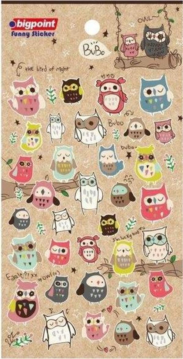 Bigpoint 851-36 Sticker Baykuşlar (Bubo) - Image 1