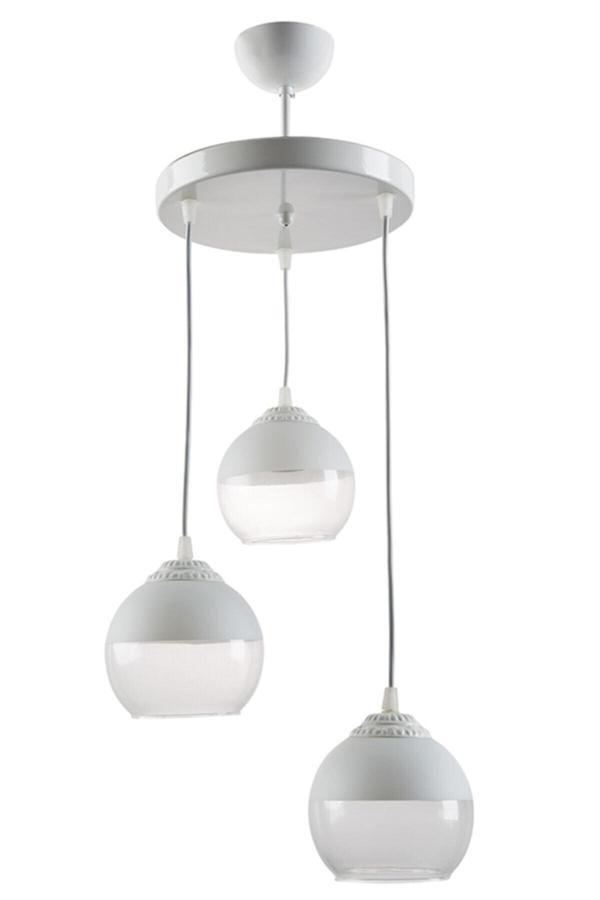 Mikro Modern Dekoratif Salon - Mutfak - Yatak Odası 3 Lü Camlı Sarkıt Avize - Image 1
