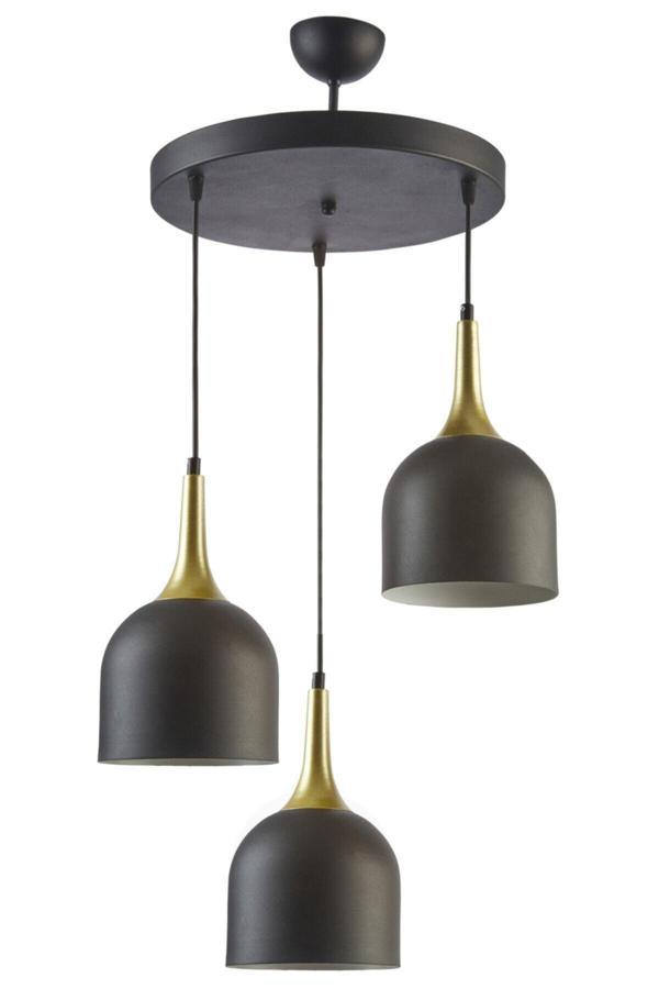 Reına Modern Salon - Mutfak - Cafe Tasarım Metal Başlık Tekli Ikili Üçlü Sıralı Avize - Image 1