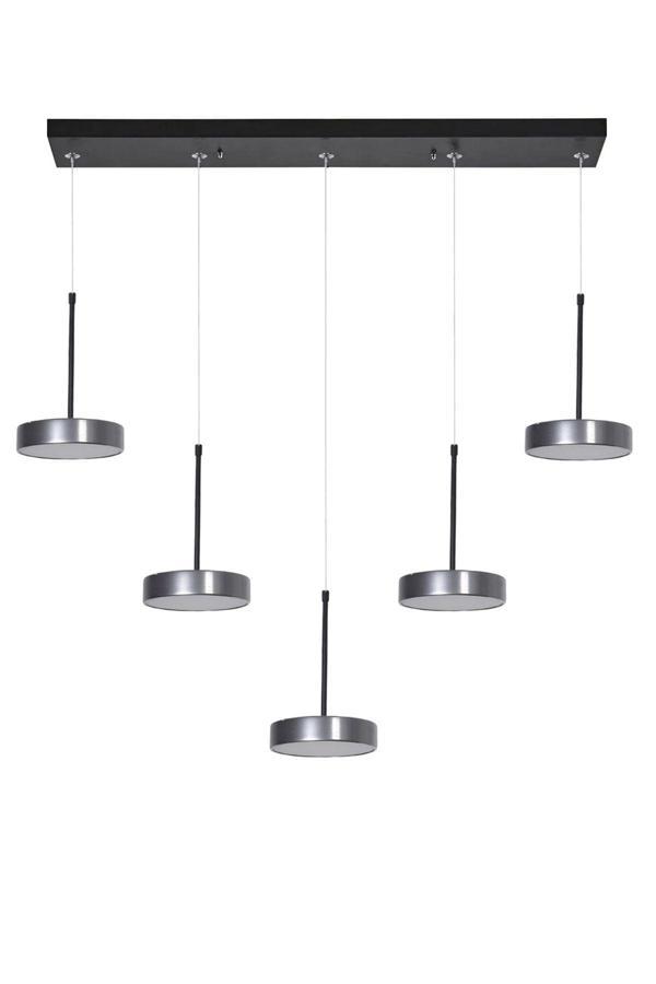 Rihanna Modern Tasarım Salon Yatak Odası Mutfak Yemek Masası Panel Ledli 5 li Sıralı Beyaz Led Avize - Image 1