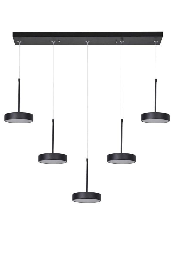 Rihanna Modern Tasarım Salon Yatak Odası Mutfak Yemek Masası Panel Ledli 5 li Sıralı Beyaz Led Avize - Image 1