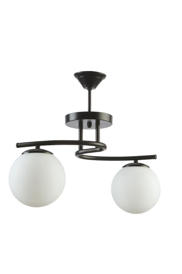 Linda Modern Salon - Mutfak - Yatak Odası Kapalı Globe Camlı Ikili Avize - Image 1