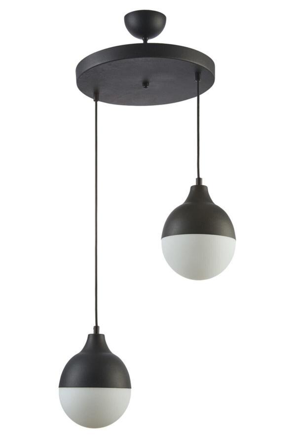 Vera Modern Salon - Mutfak - Yatak Odası Glop Camlı 2 Li Sarkıt Avize - Image 1