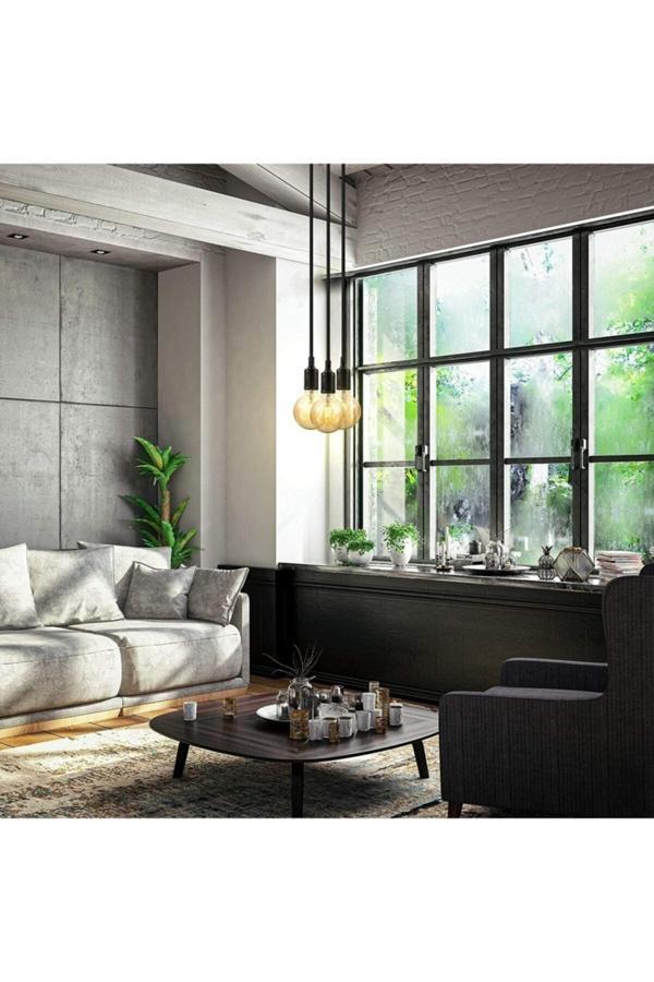 Alita Modern Tasarım Salon - Mutfak - Yatak Odası Renk 3 Lü Avize (AMPULSÜZ) - Image 1