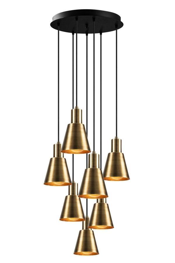 Trend Özel Tasarım Salon - Mutfak - Cafe Modern Retro 7 Li Eskitme Sarkıt Avize - Image 1
