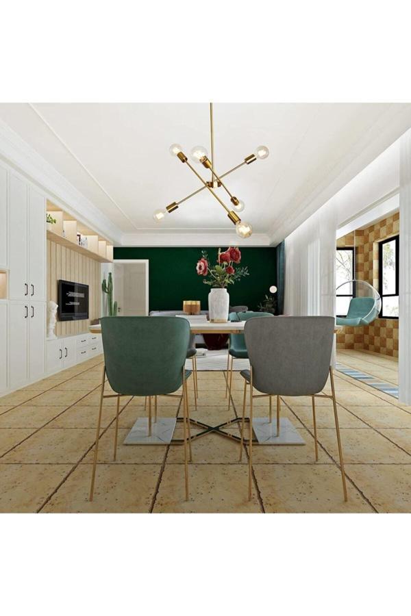 Eliza Modern Salon - Mutfak - Yatak Odası Eskitme Renk 6 Lı Avize (AMPULSÜZ) - Image 1