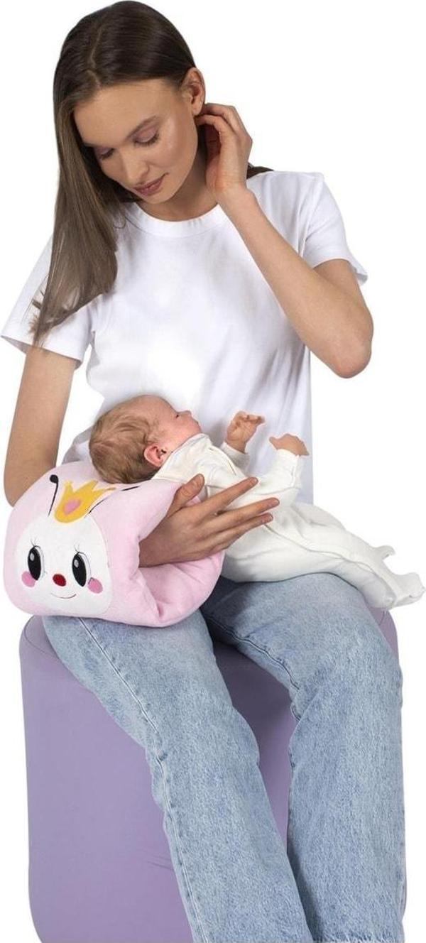 Sevi Bebe Nakışlı Lüks Emzirme Yastığı Art-271 Pembe - Image 1