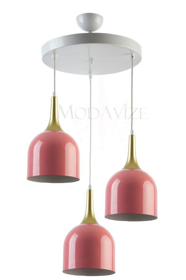 Reına Modern Salon - Mutfak - Cafe Tasarım Metal Başlık Tekli Ikili Üçlü Sıralı Avize - Image 1
