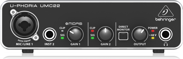 Behringer UMC22 U-PHORIA Ses Kartı - Image 1