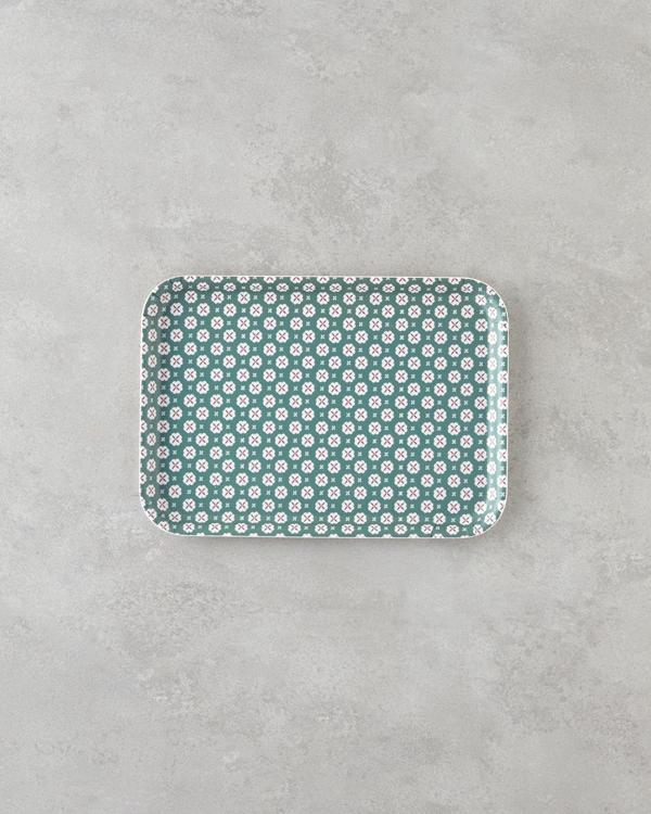 Verdant Melamin Kaydırmaz Tepsi 20x28,5 cm Yeşil - Image 1