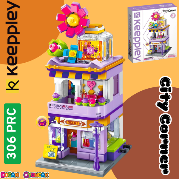 Mikro Blok Parfüm Dükkanı 306 Parça - Lego Setleri - Keeppley Mini Lego - Dükkan Lego - Keeppley Leg - Image 1