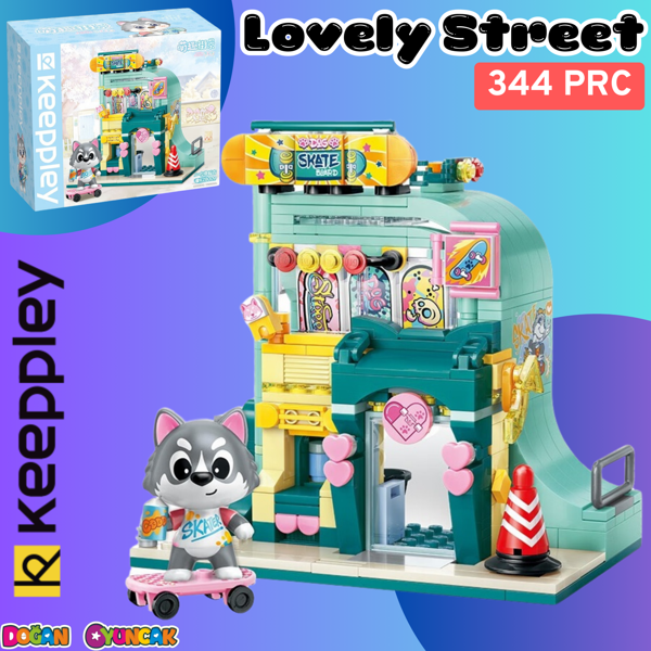 Mikro Blok Kaykay Dükkanı 344 Parça - Lego Setleri - Keeppley Mini Lego - Keeppley Lego - Mikro Blok - Image 1