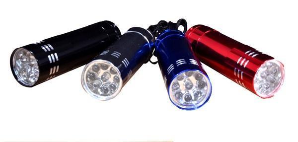 Büro Ev Ofis Hediyesi için 9LED Lamba Süper Parlak Işıklı Mini Metal El Feneri - Image 1