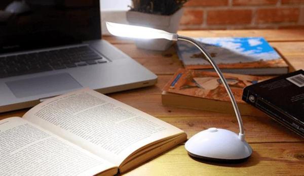 Büro Ev Ofis Yazlık için Pilli Masaüstü Spiral Led  Kitap Okuma Işığı Lamba - Image 1