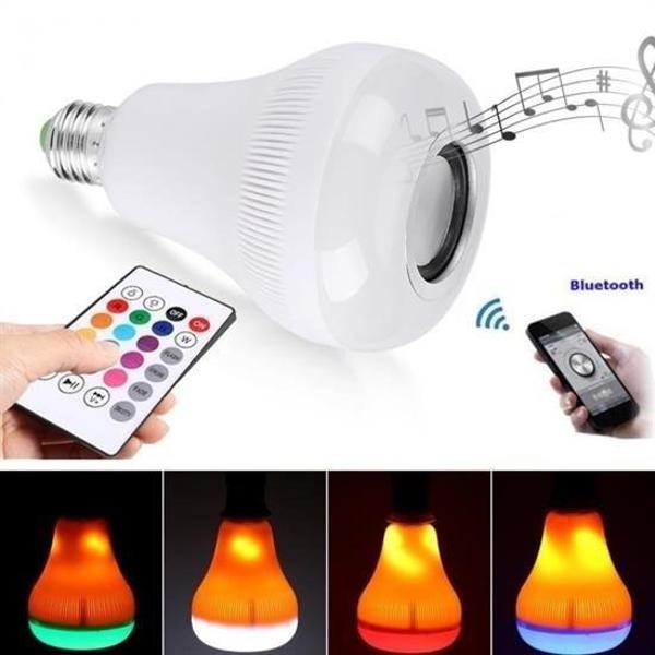 Büro Ev Ofis Hediyesi için Kumandalı Led Ampul Model Bluetooth Hoparlör - Image 1