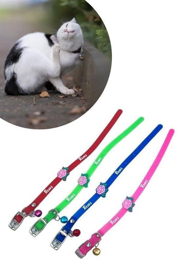 Büro Ev Evcil Hayvanı için Çıngırak Zilli Slikon Kedi Köpek Boyun Tasması - Image 1