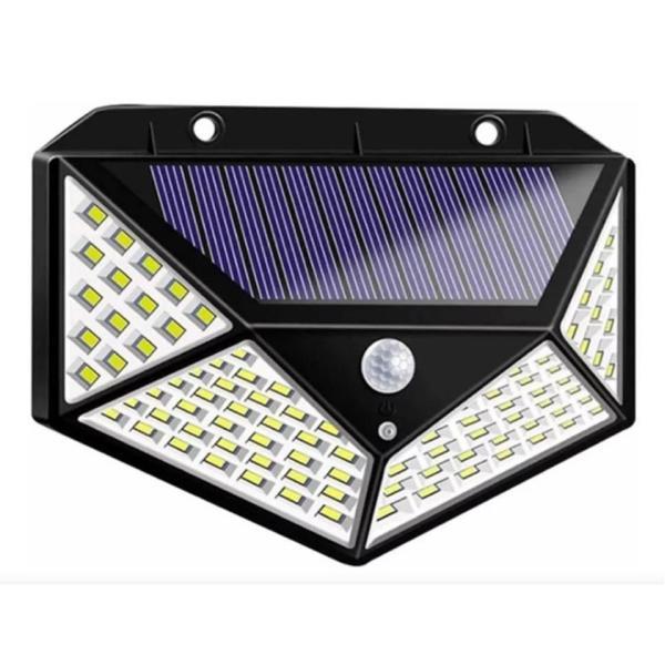 Büro Ev Ofis Bahçe Aydınlatması için 100LED Solar Şarjlı Hareket Sensörlü Duvar Lambası - Image 1