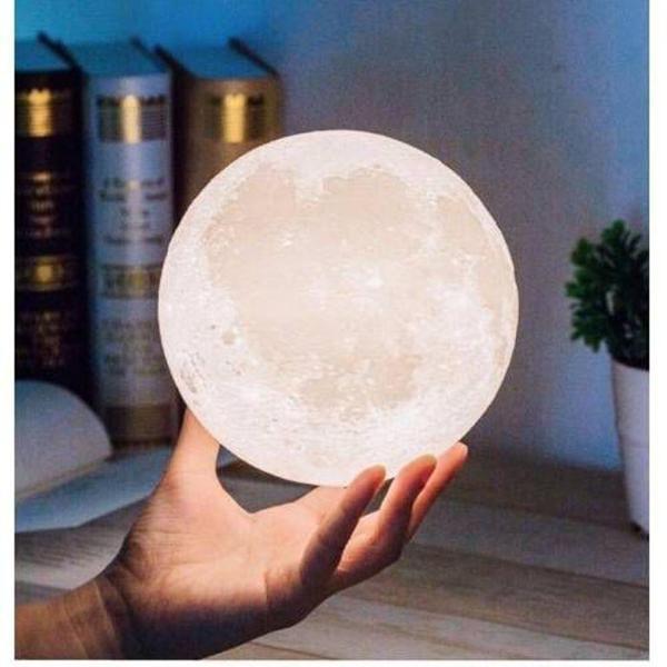 Büro Ev Ofis için 3D Ay Dekoratif Küre Led Başucu Gece Lambası - Image 1