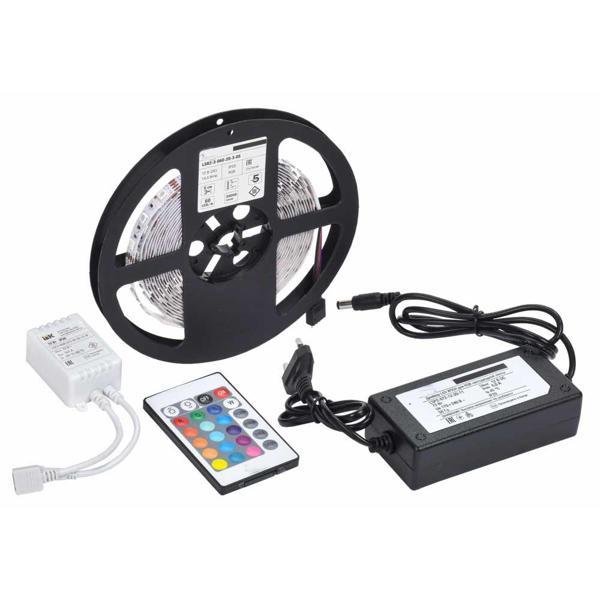 Büro Ev Ofis için 5MT 3Cipli Rgb Şerit Led Silikonlu Adaptör Uzaktan Kumanda Aydınlatma - Image 1