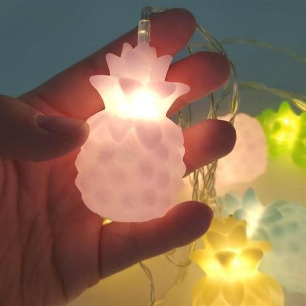 Büro Ev Ofis Yazlık için 10ADET Alaca Dekor Ananas Dolama Şerit Led Işık Zincir Lamba - Image 1