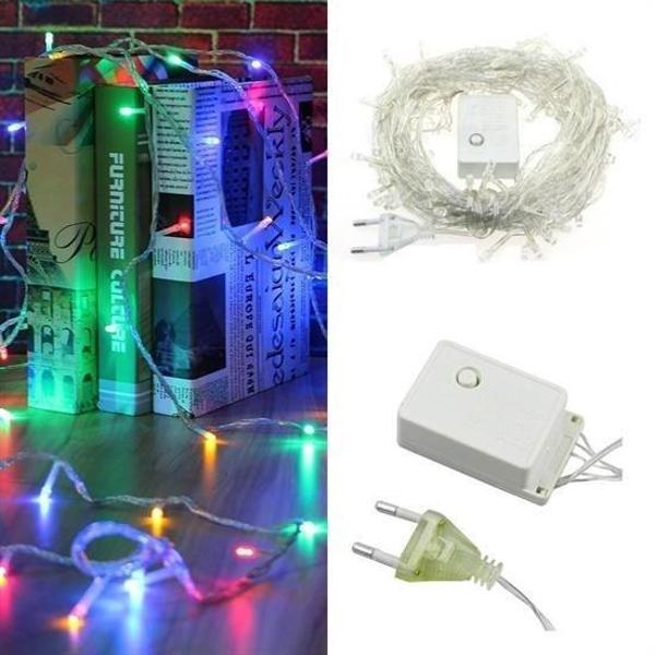Büro Ev Ofis Yazlık için 10MT 100LED 8MOD Alaca Renk RGB Led Şerit Lamba Aydınlatma - Image 1