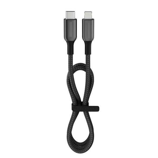 Büro Ev Ofis Personel Telefonu için 1,2MT Siyah 27W 3A Usb-C To Lighning Hızlı Şarj Data Kablosu - Image 1