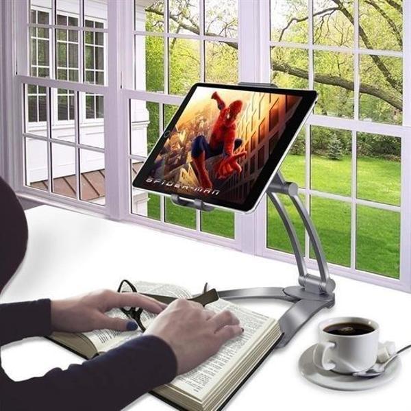 Büro Ev Ofis Personel Telefonu için 360 Dönen Esnek Ayak Ayarlı Metal Telefon Tablet Tutucu - Image 1