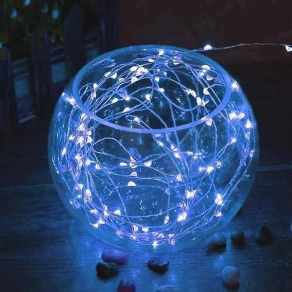 Büro Ev Ofis Yazlık için 5MT Pilli Dekor Beyaz Peri Led Aydınlatma Süsleme Lambası - Image 1