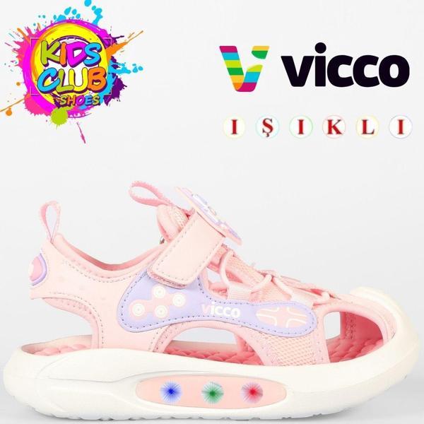 Vicco Rocket İlk Adım Bebek Ortopedik Işıklı Çocuk Spor Sandalet - Image 1