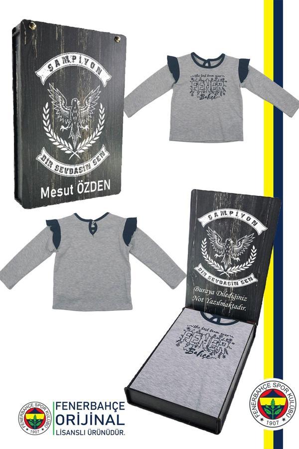 Fenerbahçe Orijinal Lisanslı Uzun Kol Lacivert Bebek Sweat Kişiye Özel Hediyelik Ahşa - Image 1