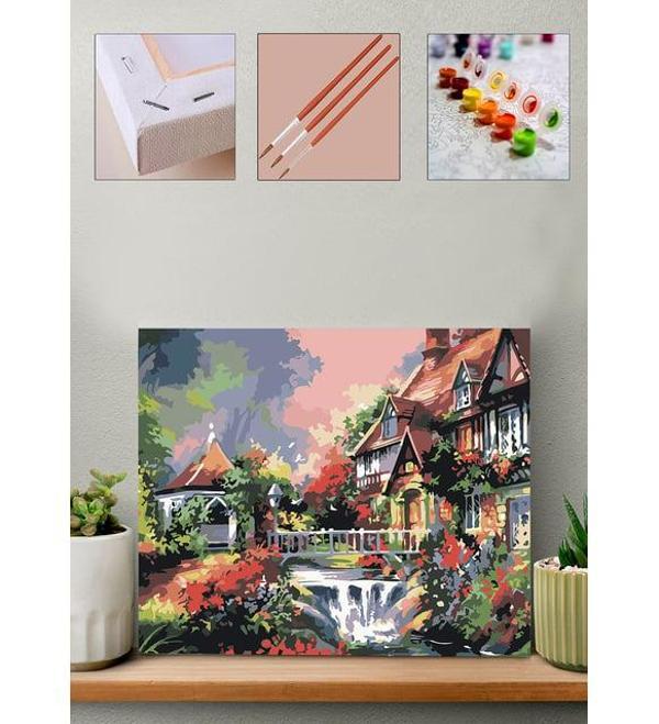 Sayılarla Boyama Seti 40x50cm - Göl Evi - Image 1