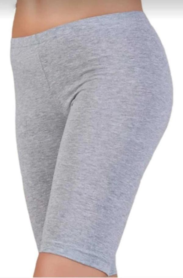 6 Adet Tutku Bayan Diz Üstü Penye Tayt Pamuklu Rahat Tayt - Image 1