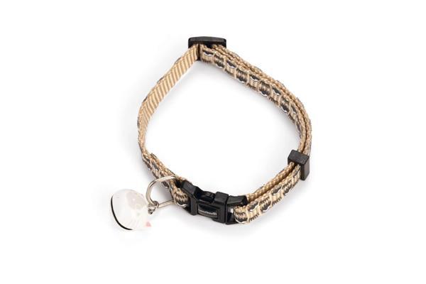 Beeztees Kedi Boyun Tasması, Zilli, Bej, 20-30cm - Image 1