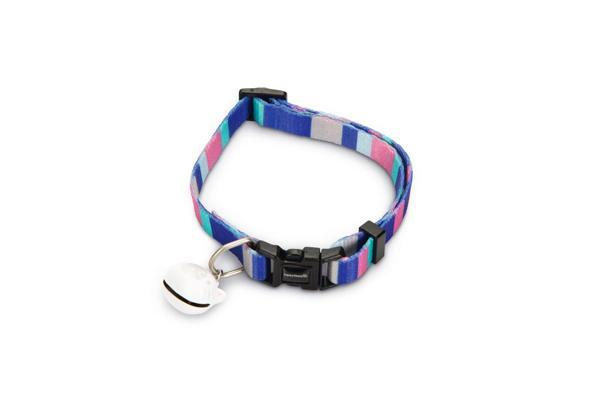 Beeztees Kedi Boyun Tasması, Zilli, Renkli Çizgili, 20-30cm - Image 1