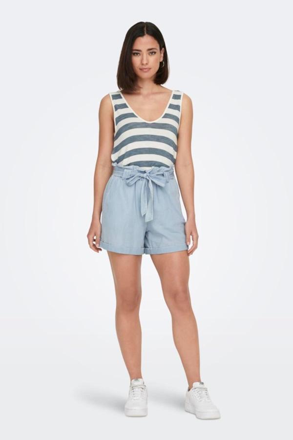 ONLBEA SMILLA HW PB LOOSE DNM SHORTS  - Image 1