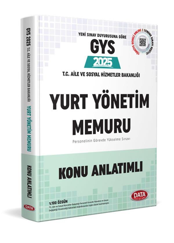 2025 T.C. Aile ve Sosyal Hizmetler Bakanlığı Yurt Yönetim Memuru GYS Konu Anlatımlı Data Yayınları - Data Yayınları - Image 1