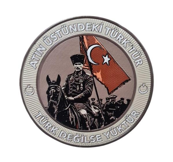 Seyhan ATATÜRK - ATIN ÜSTÜNDEKİ TÜRK'TÜR , TÜRK DEĞİLSE YÜKTÜR  - Arma - TPU Patch - Image 1