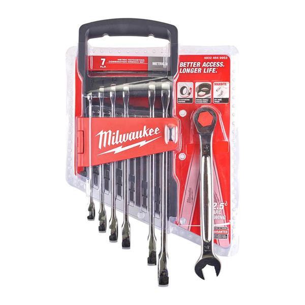 Milwaukee Kombine Anahtar Seti Cırcırlı 7 Parça- 4932464993 - Image 1