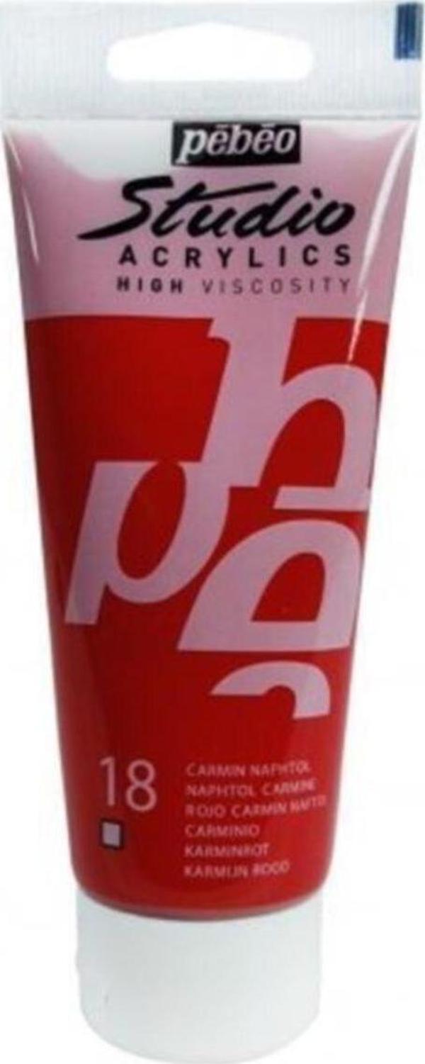 Pebeo Akrilik Boya Studio 100 Ml Naphtol Carmine - Image 1