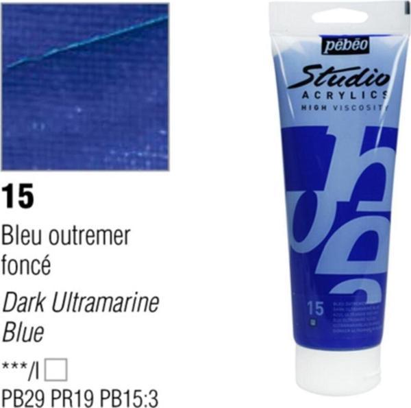 Pebeo Akrilik Studio 100 Ml Dark Ultramarine - Image 1