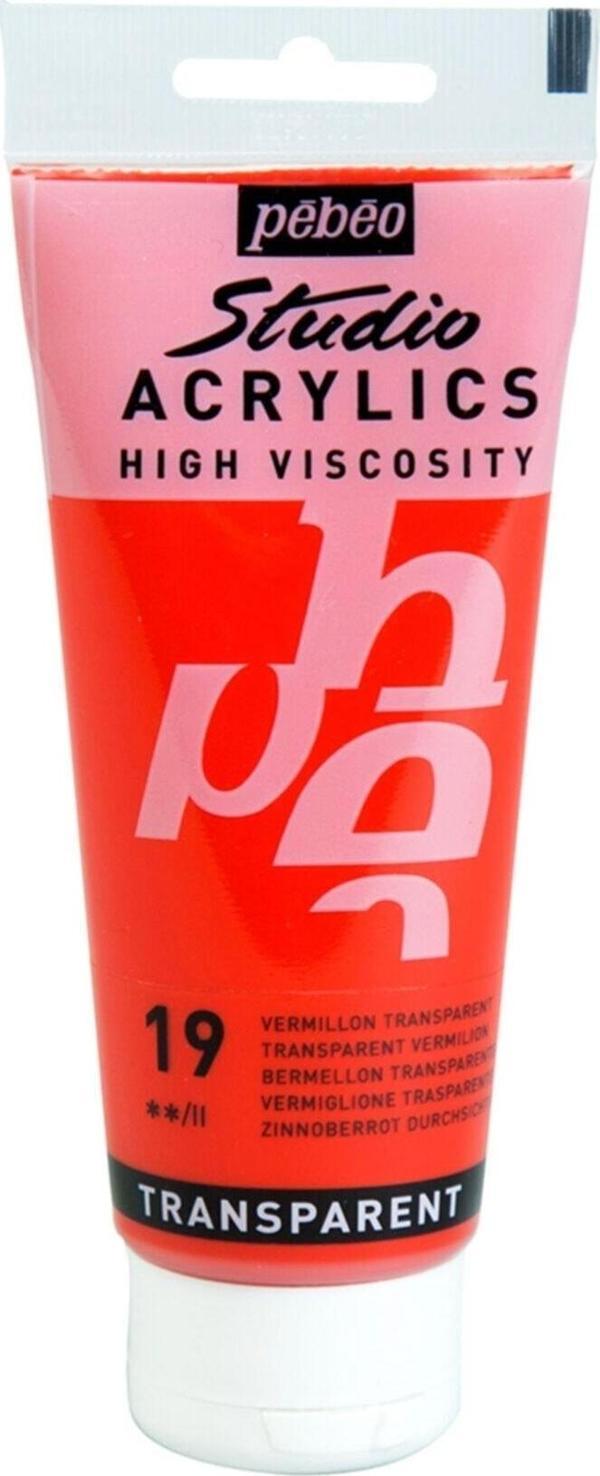 Pebeo Akrilik Studıo Boyaları 100 Ml Transparent Vermilion - Image 1