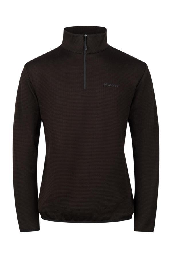 2AS Scott Erkek Yarım Fermuarlı Polar Sweatshirt Siyah - Image 1