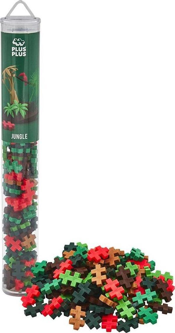 Plus Plus Jungle Mix Tube 100pcs PP4266 - Image 1